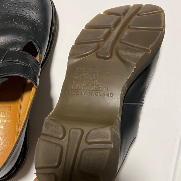 VINTAGE Dr. Martens Black Leather Mary Jane Shoes double Buckle Strap Y2K - Picture 10 of 10